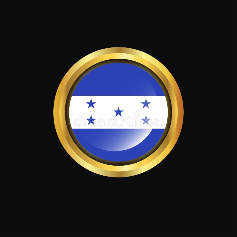 Download Honduras Flag Golden Button Stock Vector - Illustration of ...
