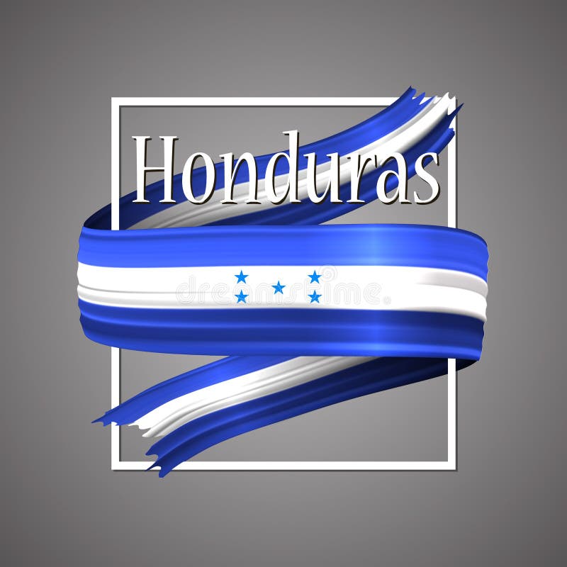 Vector Banner With Honduras Flag Colors Stock Vector - Illustration of ...