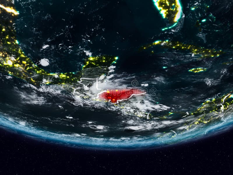 Honduras tijdens nacht vector illustratie