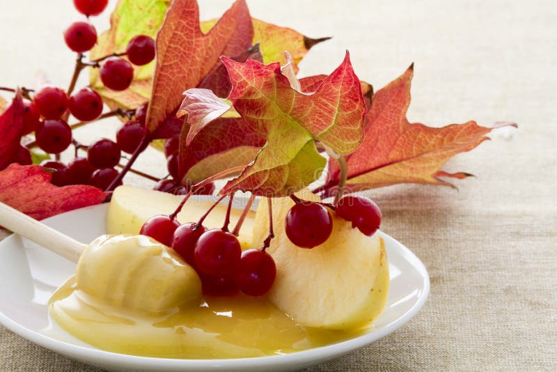 Honey apples and viburnum