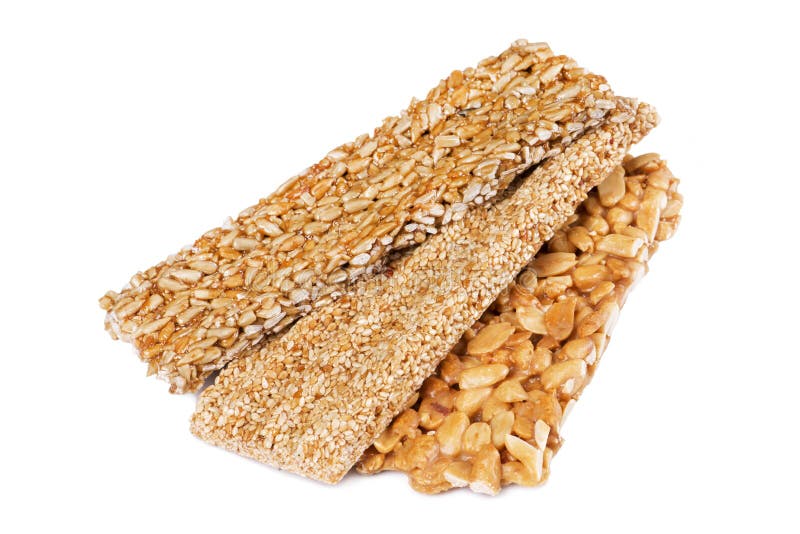 Honey bars with peanuts, sesame and sunflower seeds