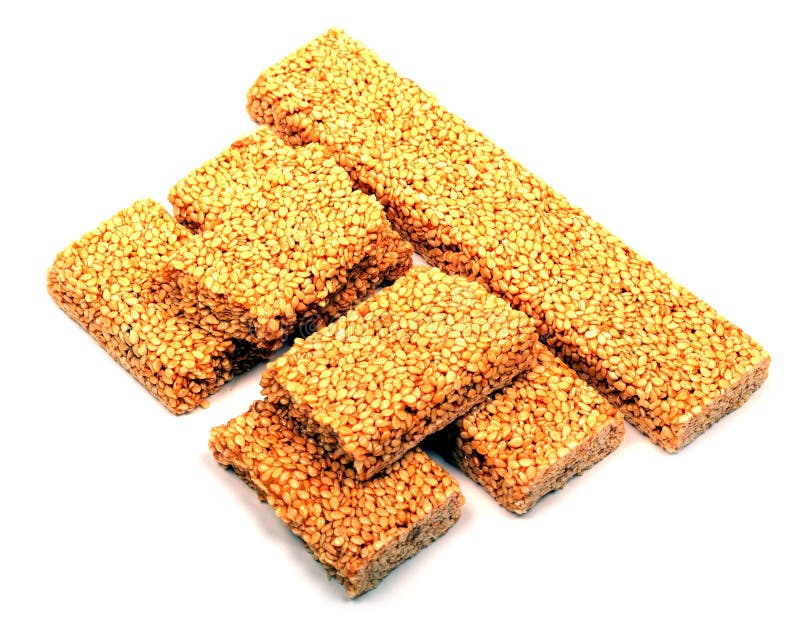 Honey bars with sesame seeds