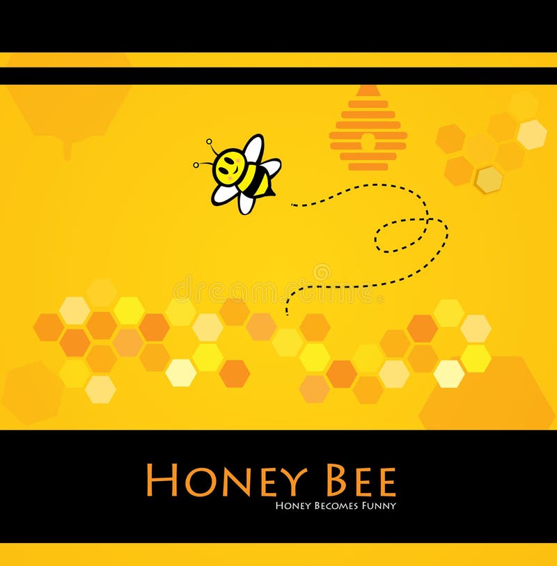 Roztomilý med včela med hrebeň (vektor obdĺžnik ohraničujúci potlačiteľnú oblasť10) 