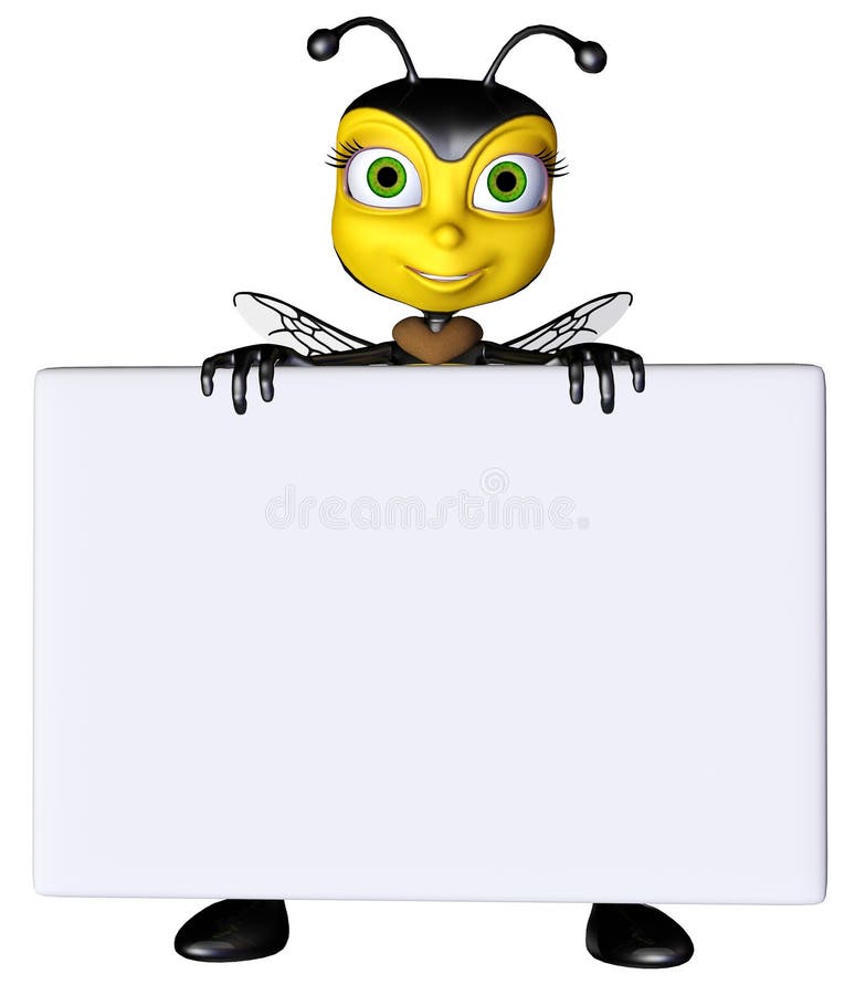 Bee Holding Sign Stock Illustrations 187 Bee Holding Sign Stock