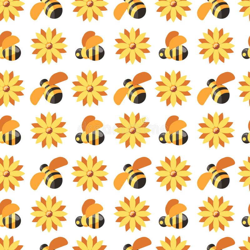 Honey and bees, beekeeper wearing protective suit seamless pattern isolated on white vector. royalty free illustration Honey and bees, beekeeper wearing protective suit seamless pattern isolated on white vector. royalty free illustration