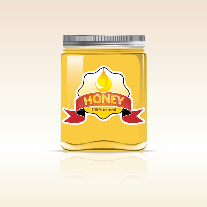 Honey Bottle Design stock vector. Illustration of container 107598806