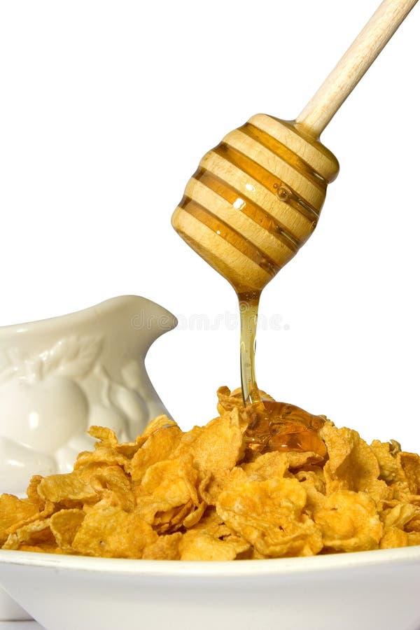 A Bowl oh Honey Star Corn Cereal Flakes 28899688 Stock Photo at