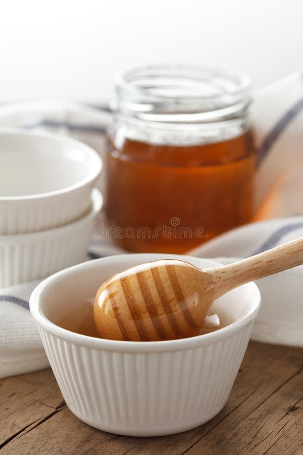 Honey Dipper Delicious Sweet Healthy Still Life Closeup Stock Image 