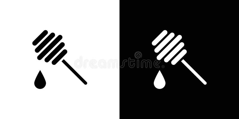 Honey dipper icon linear logo isolated royalty free illustration