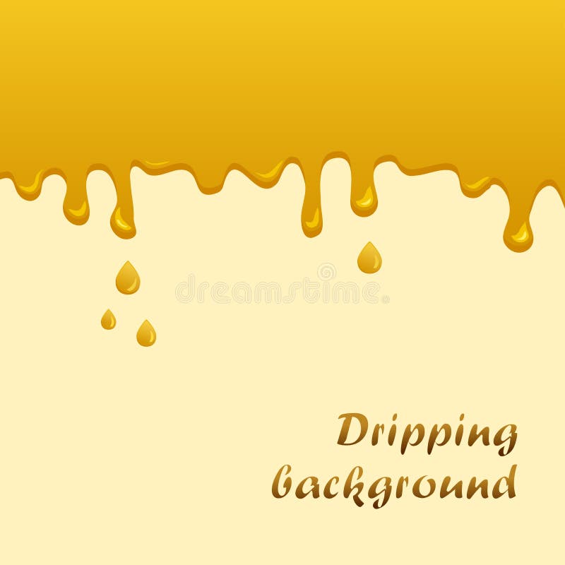 Honey Dripping Background. Vector Illustration Stock Illustration