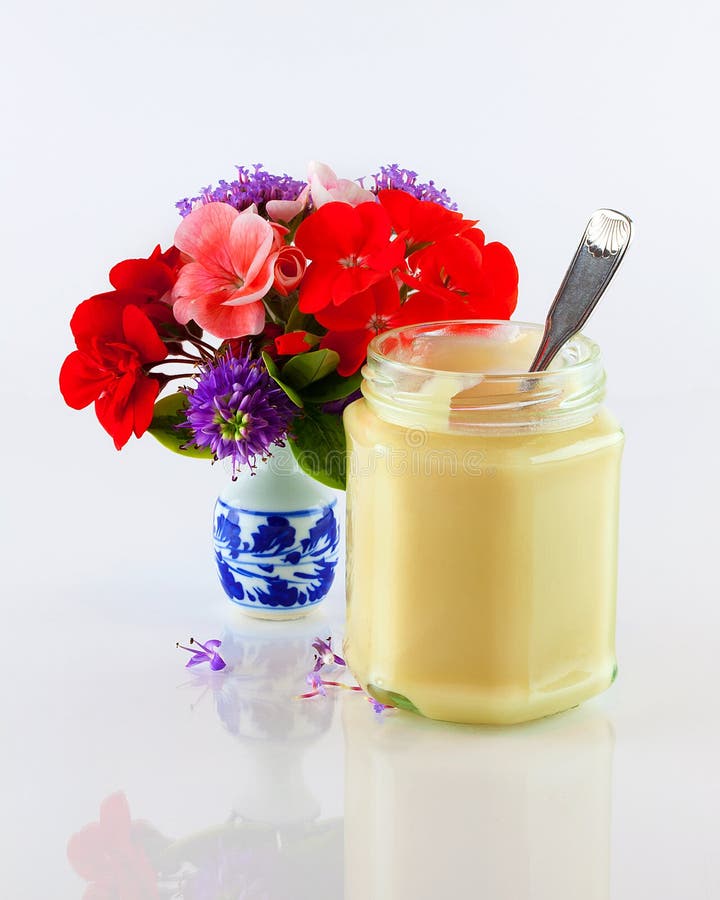 Honey and flowers stock image. Image of dessert, nutrition 54411477