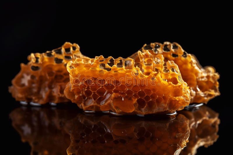 Honey and Honeycombs with Honey. AI Generated Stock Illustration