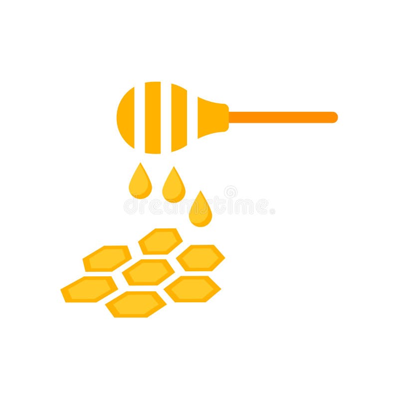 Honey icon vector sign and symbol isolated on white background stock illustration