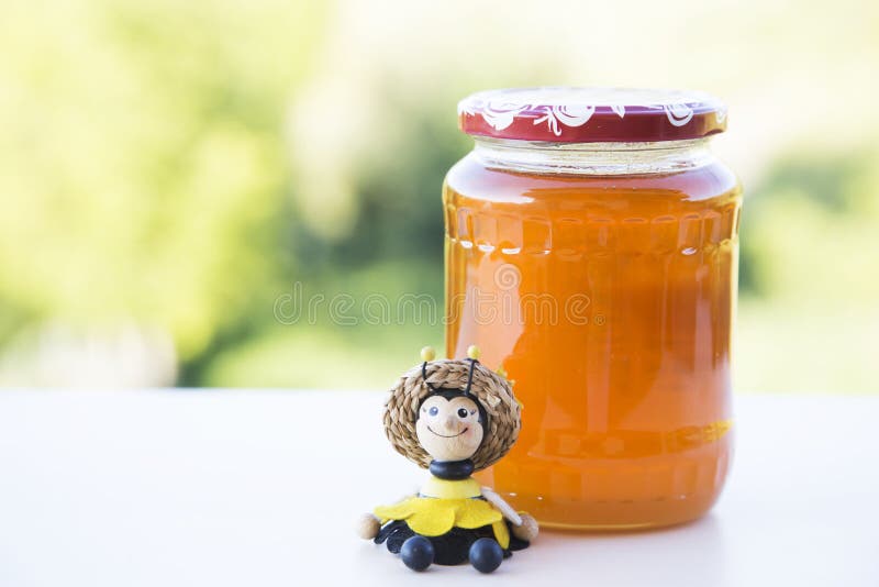 Honey jar stock photo. Image of blank, delicious, outdoors 75519048