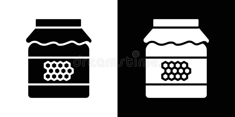 Honey jar icon Isolated flat vector in outline vector illustration