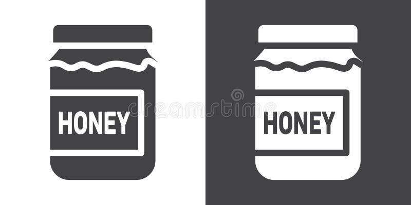 Honey jar icon Thin line illustration set royalty free illustration