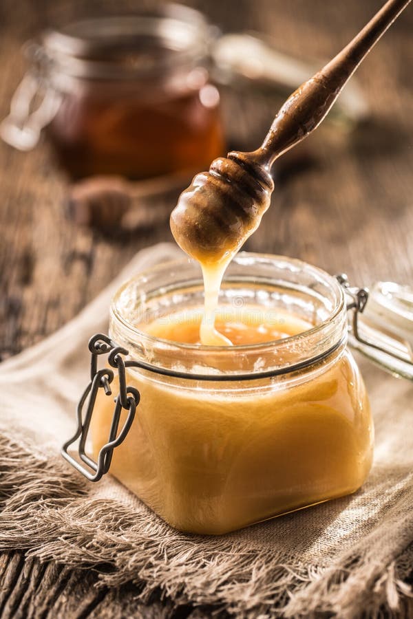 Download Honey Jars Mockup With Blank Label. Two Different Colors Stock Photo - Image of apple, honey ...