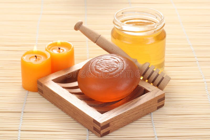 Honey soap stock photo. Image of organic, hygiene, lifestyle 4432134