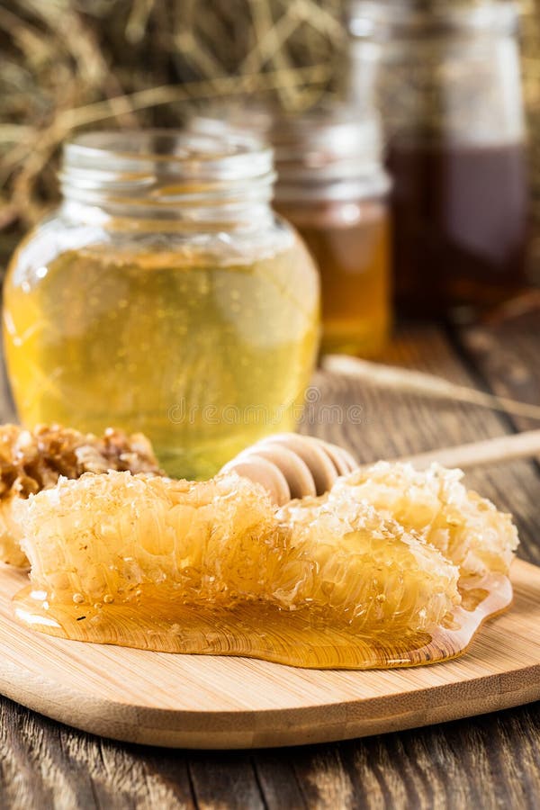 and Different Varieties of Honey Stock