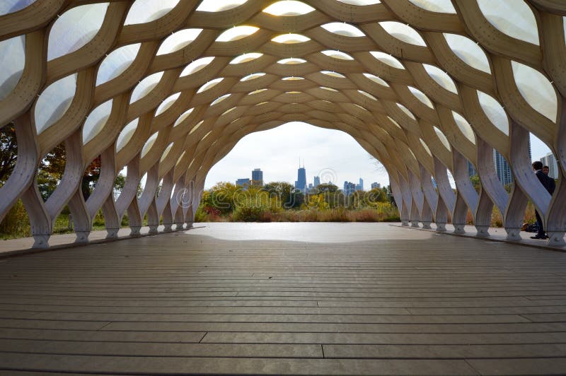 The Honeycomb Parking Garage Building in Downtown Chicago. Stock Photo -  Image of chicago, juxtaposition: 94618334