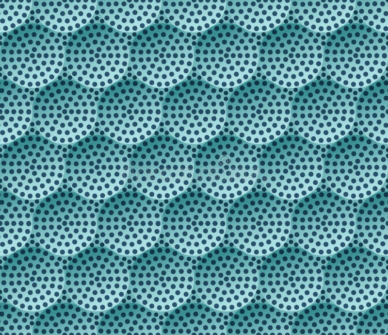 Honeycomb vector background. Seamless pattern with colored circles and dots. Geometric industrial texture, ornament of royalty free illustration