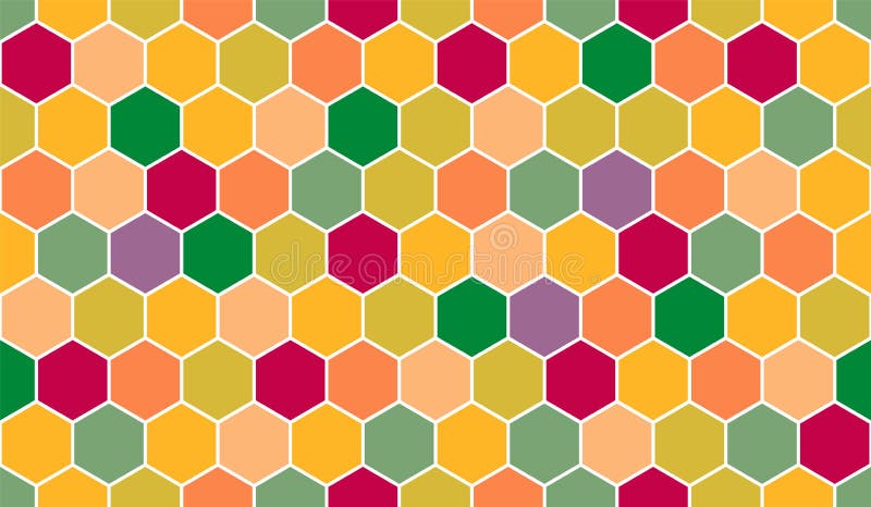 Honeycomb vector pattern for design textiles and backgrounds stock illustration