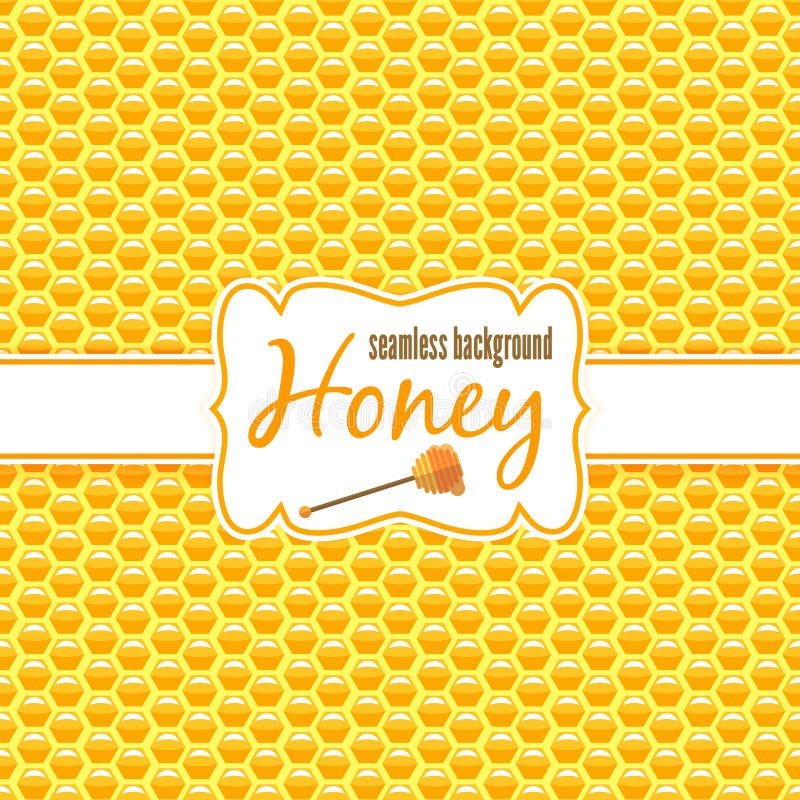 Honeycomb vector seamless pattern stock illustration