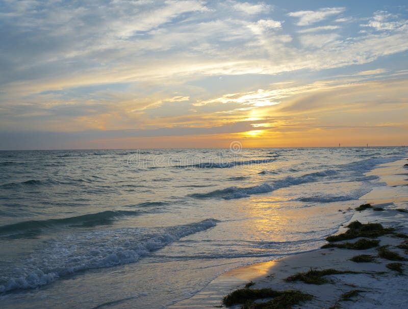 Honeymoon Island State Park Florida, Sunset Stock Image Image of