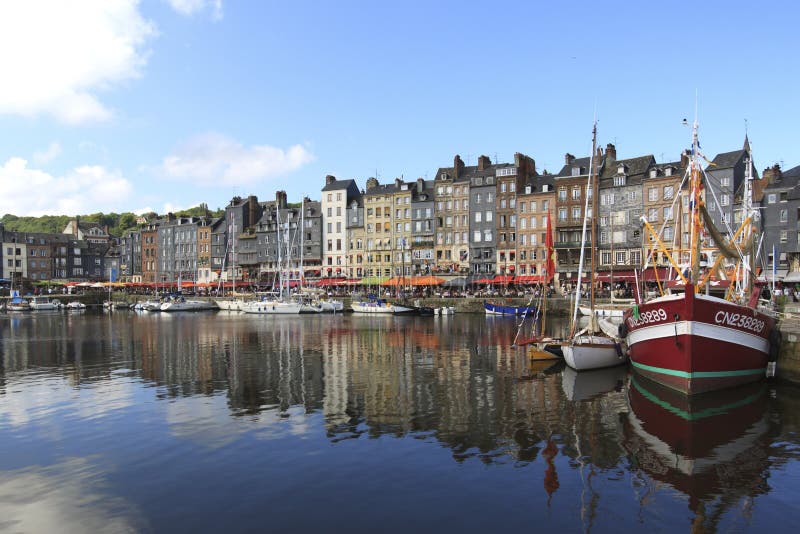 Harbour in Honfleur, France Stock Photo - Image of harbour, calvados ...