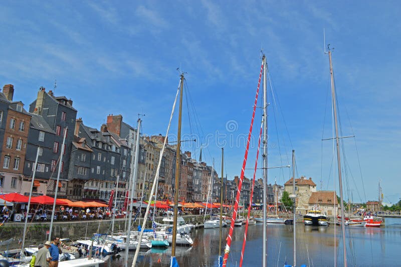 Honfleur in France editorial stock photo. Image of beach 97447838