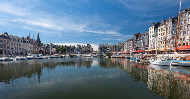 Honfleur harbour France editorial stock photo. Image of architecture ...