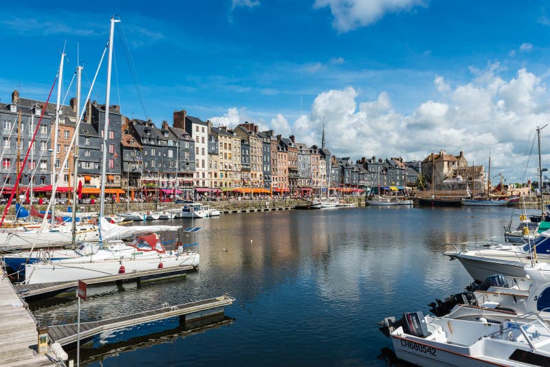 Honfleur Harbour in Normandy, France Editorial Photography - Image of ...
