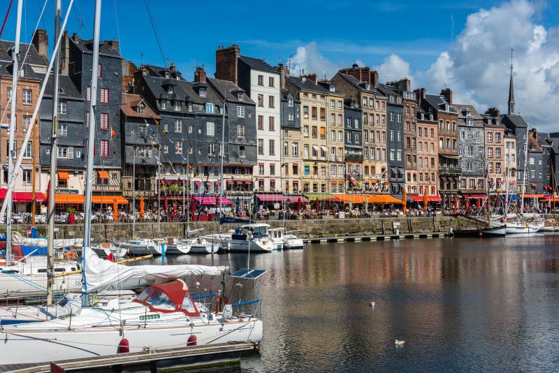 Honfleur Harbour in Normandy, France Editorial Photography - Image of ...