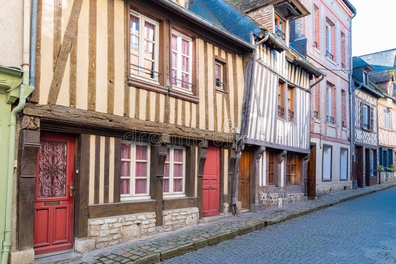 Honfleur, Normandy, typical houses