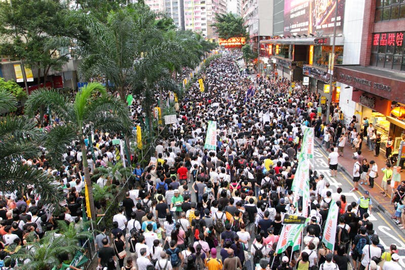 Hong Kong 1 July Marches 2012 royalty free stock photography Hong Kong 1 July Marches 2012 royalty free stock photography