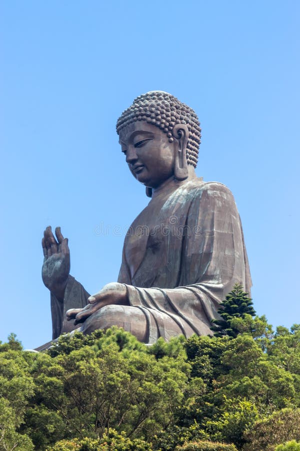 Hong Kong Big Buddha on Lantau Island Stock Image - Image of kong