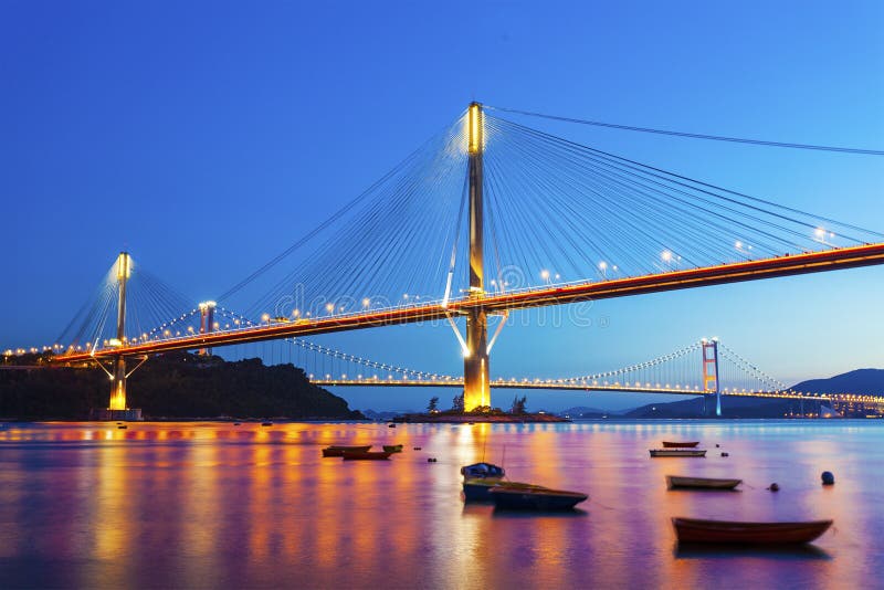 Hong Kong Bridge at night