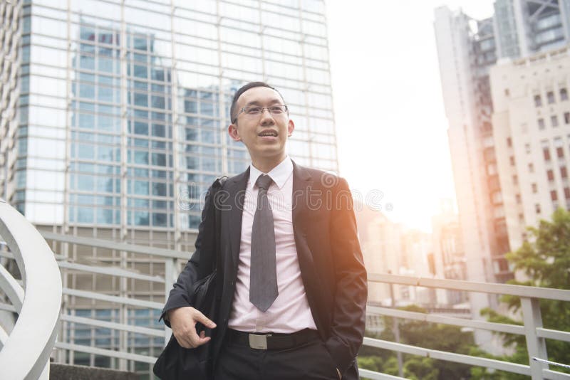 Hong kong business man royalty free stock photo