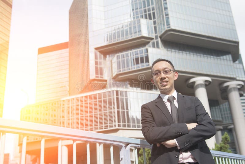 Hong kong business man royalty free stock photography