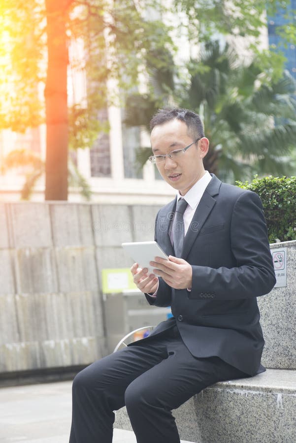 Hong kong business man stock photos