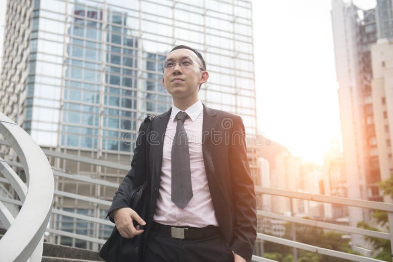 Hong kong business man stock photo