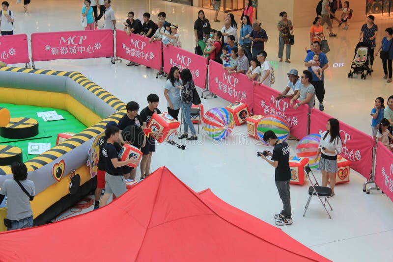 Hong Kong 2015 CONTRA evento del juego de Bomberman foto de archivo libre de regalías
