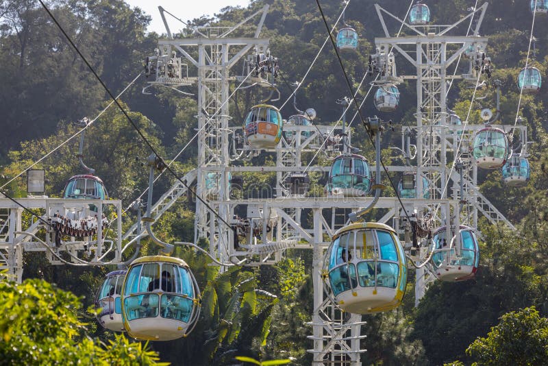 Cable Car in Ocean Park Hong Kong Amusement Park Stock Photo Image of