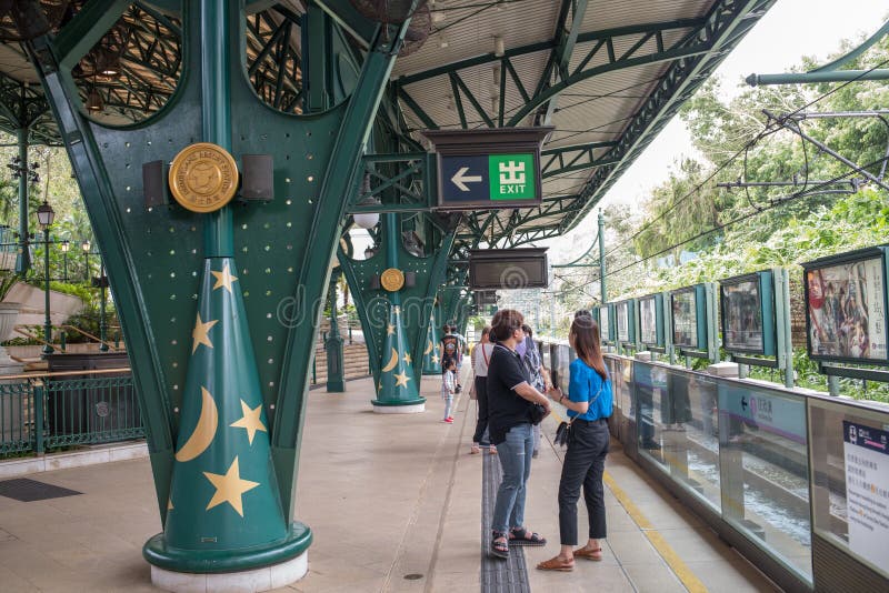 Hong Kong Disneyland Train Station Editorial Stock Photo - Image of