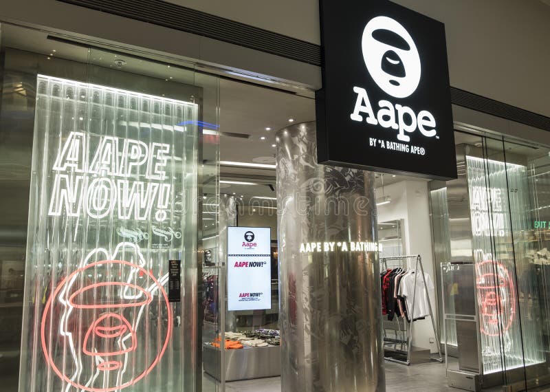 Aape shop in hong kong editorial photography. Image of kung 47084957