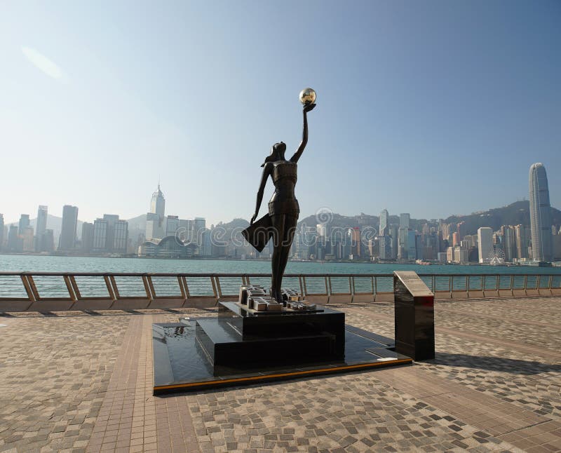 The Hong Kong Film Award Statue Installed Along Hong Kong`s Avenue of ...