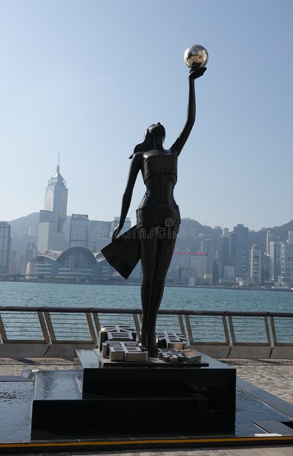 The Hong Kong Film Award Statue Installed Along Hong Kong`s Avenue of ...