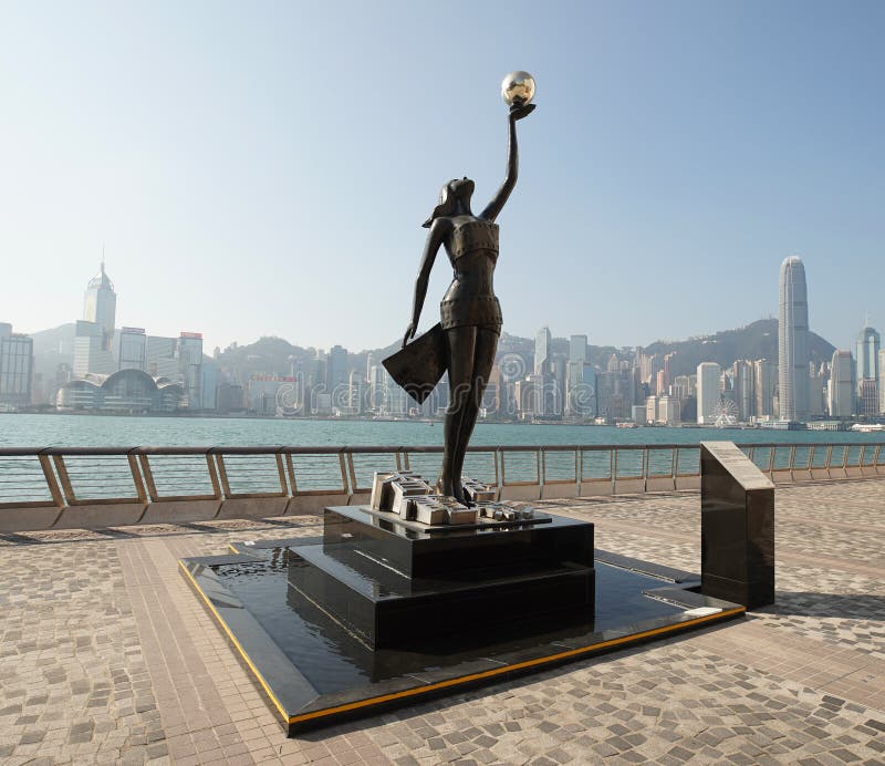 The Hong Kong Film Award Statue Installed Along Hong Kong`s Avenue of ...