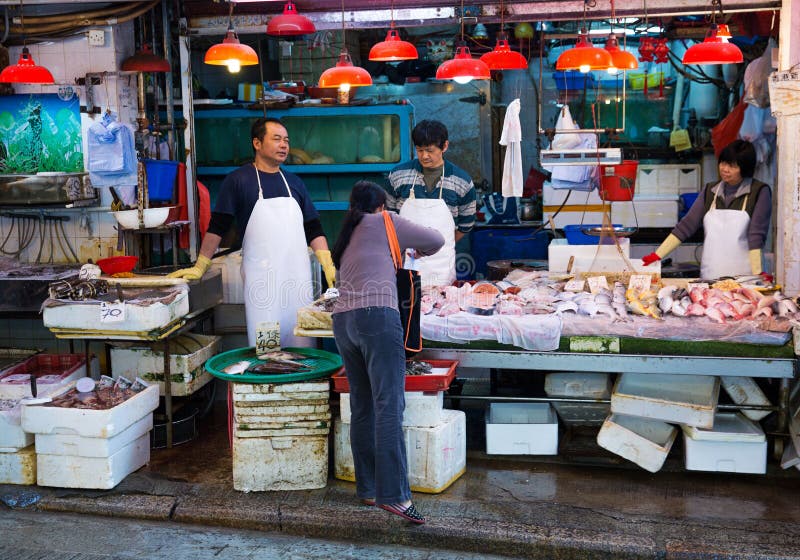 Hong Kong fish market royalty free stock photos