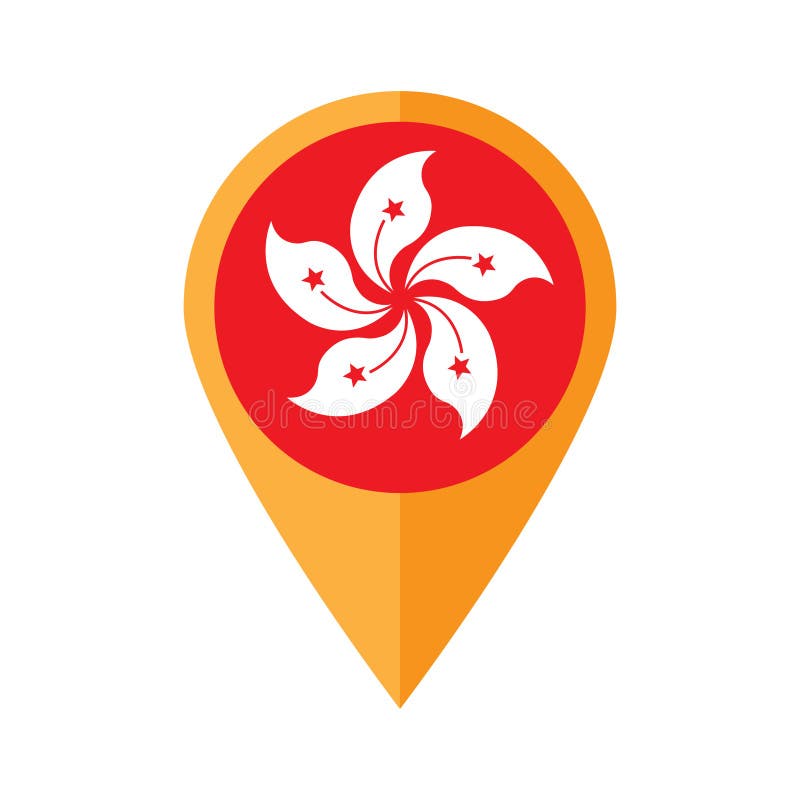 Hong kong-flaggmarkeringspekare. dekorativ design för vektorillustration